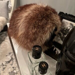 Beautifully made genuine raccoon fur muff